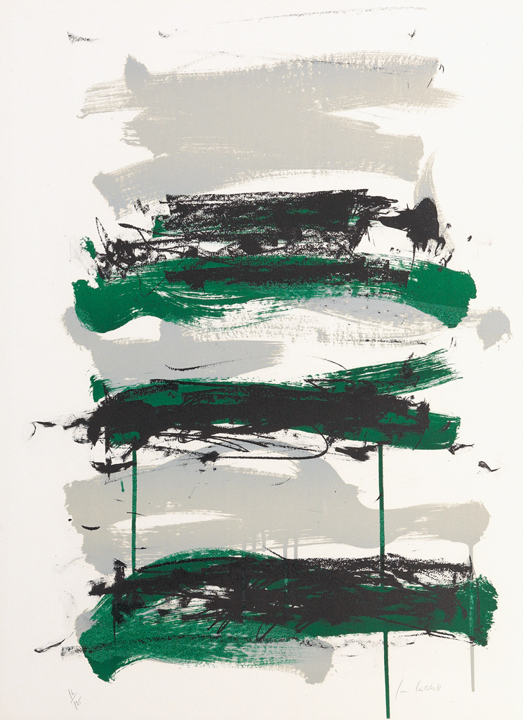 JOAN MITCHELL Champs (Black, Gray and Green).